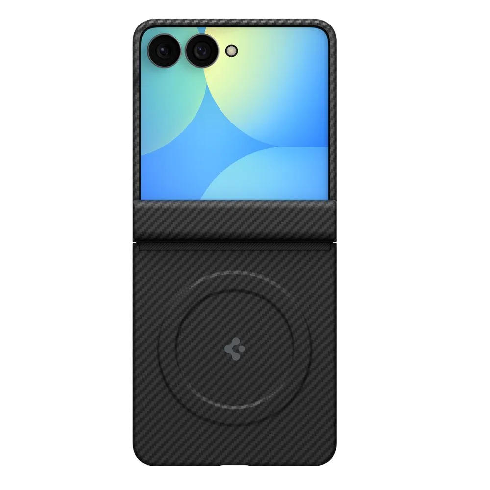 Samsung Galaxy Z Flip 8 Telefoni kaaned must SPIGEN AIRSKIN ARAMID MAGSAFE