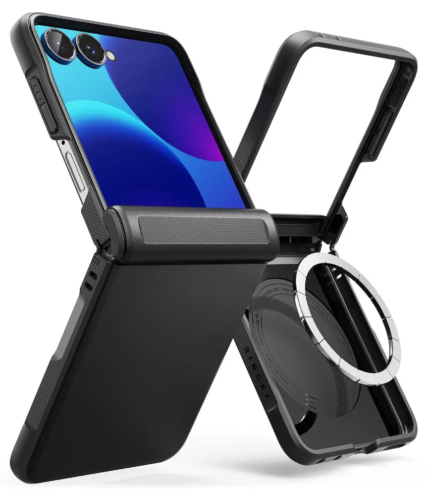 Samsung Galaxy Z Flip 8 Telefona vāciņš melns RINGKE ONYX FLAP MAGNETIC MAGSAFE