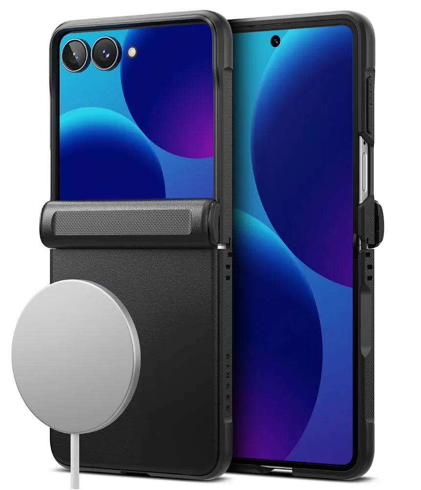 Samsung Galaxy Z Flip 8 Telefona vāciņš melns RINGKE ONYX FLAP MAGNETIC MAGSAFE