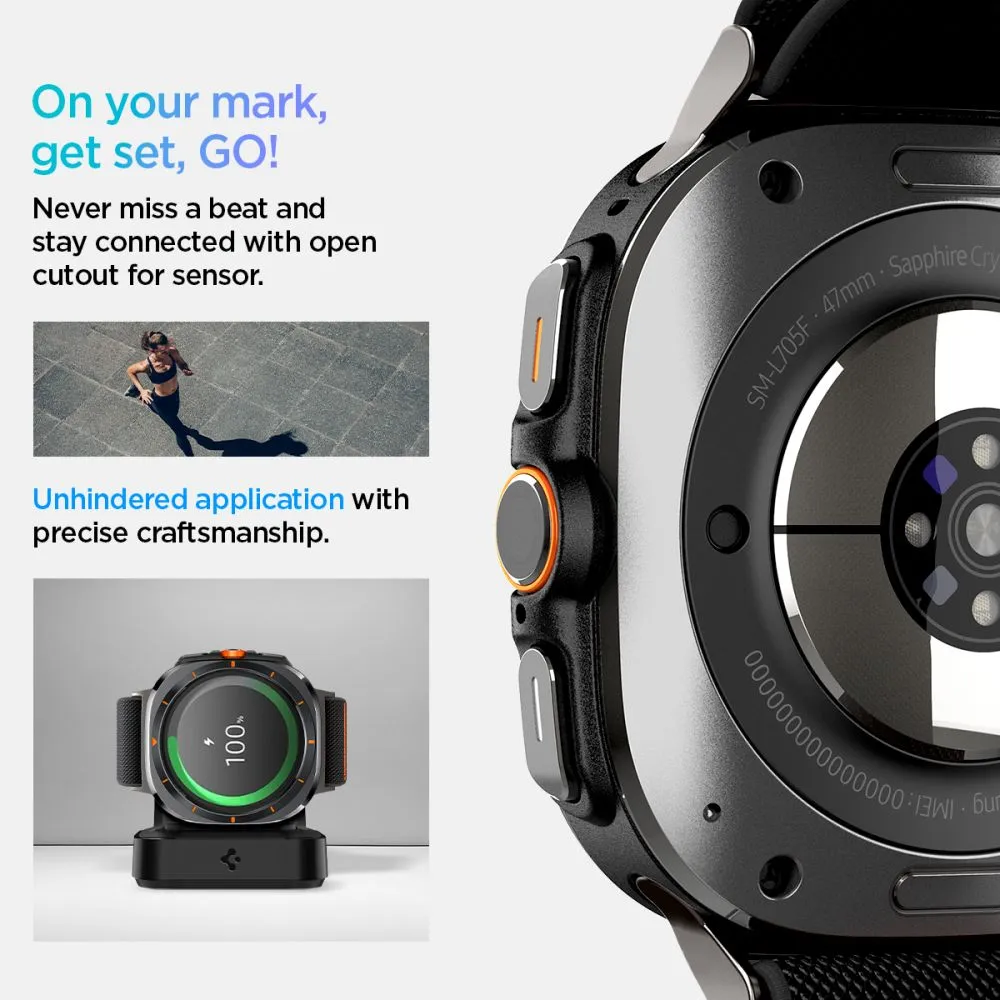 Samsung Galaxy Watch Ultra 2 (47mm) Smartwatch Bands black SPIGEN FIT LITE