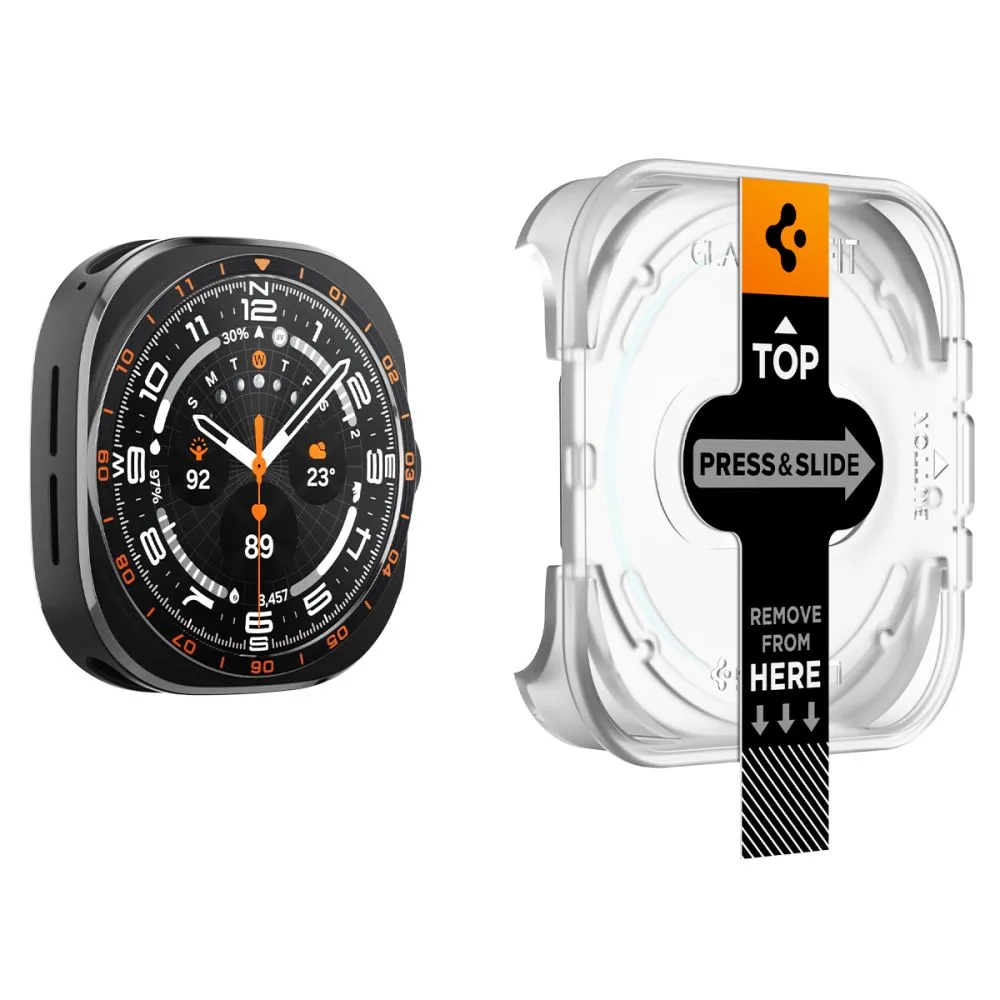 Samsung Galaxy Watch Ultra 2 (47mm) viedpulksteņa aizsargstikls  SPIGEN GLAS.TR EZ-FIT AC 2-PACK 2026 (47 MM)