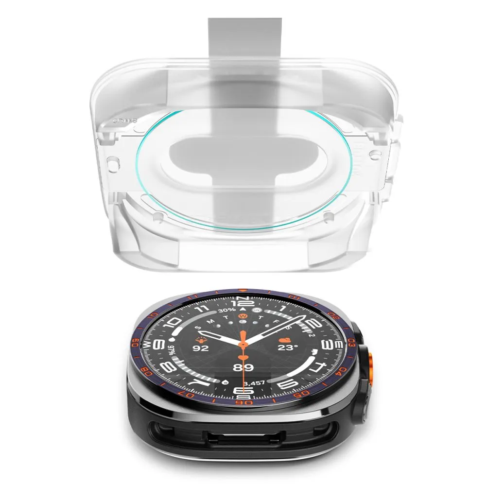 Samsung Galaxy Watch Ultra 2 (47mm) viedpulksteņa aizsargstikls  SPIGEN GLAS.TR EZ-FIT AC 2-PACK 2026 (47 MM)