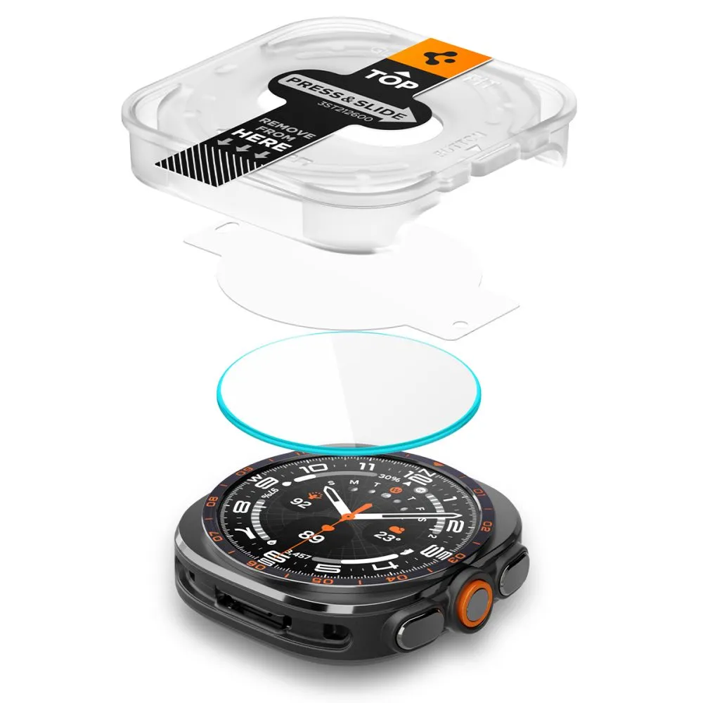 Samsung Galaxy Watch Ultra 2 (47mm) viedpulksteņa aizsargstikls  SPIGEN GLAS.TR EZ-FIT AC 2-PACK 2026 (47 MM)