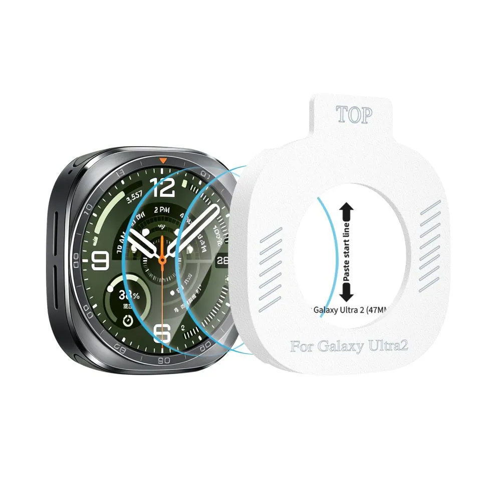 Samsung Galaxy Watch Ultra 2 (47mm) viedpulksteņa aizsargstikls TECH-PROTECT EASY SET+ 2-PACK