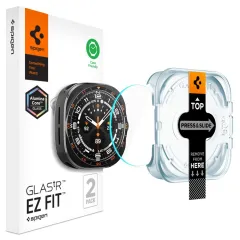 Galaxy Watch Galaxy Watch Ultra 2 (47mm) viedpulksteņa aizsargstikls SPIGEN GLAS.TR EZ-FIT AC 2-PACK Samsung Galaxy Watch Ultra 2 2026 (47 MM)
