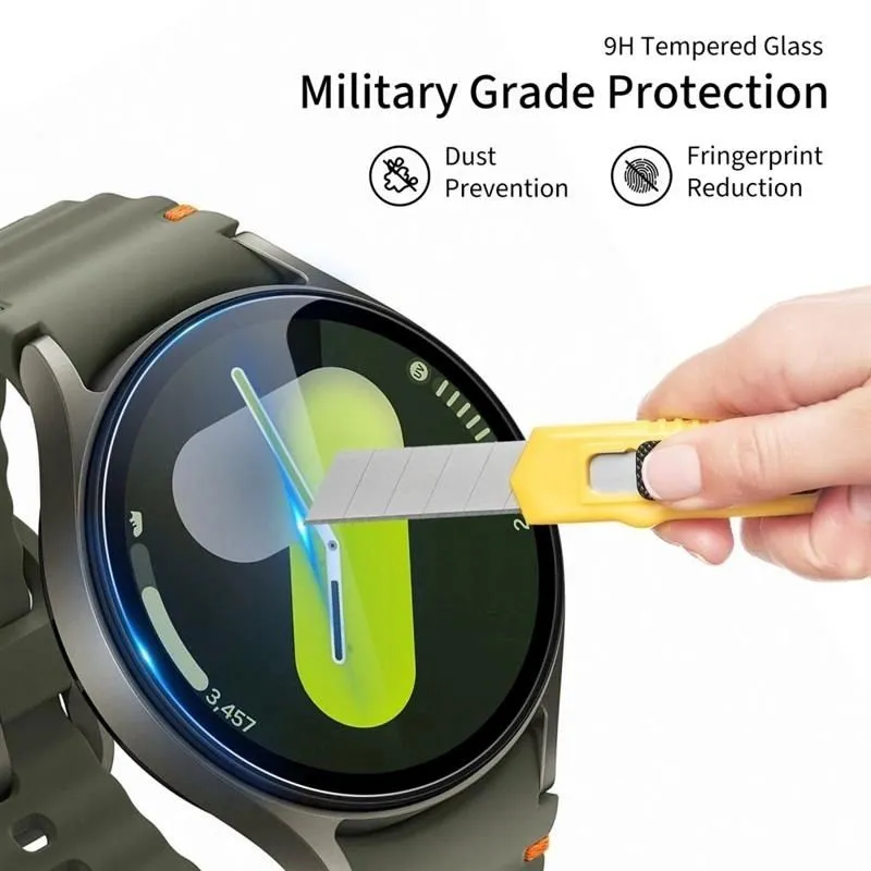Samsung Galaxy Watch 9 viedpulksteņa aizsargstikls  TECH-PROTECT GLASS FIT+ 2-PACK (44 MM)