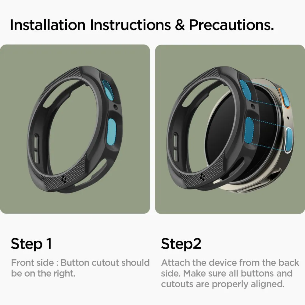 Samsung Galaxy Watch 9 Kaitseümbrised ja kotid must SPIGEN LIQUID AIR (44 MM)