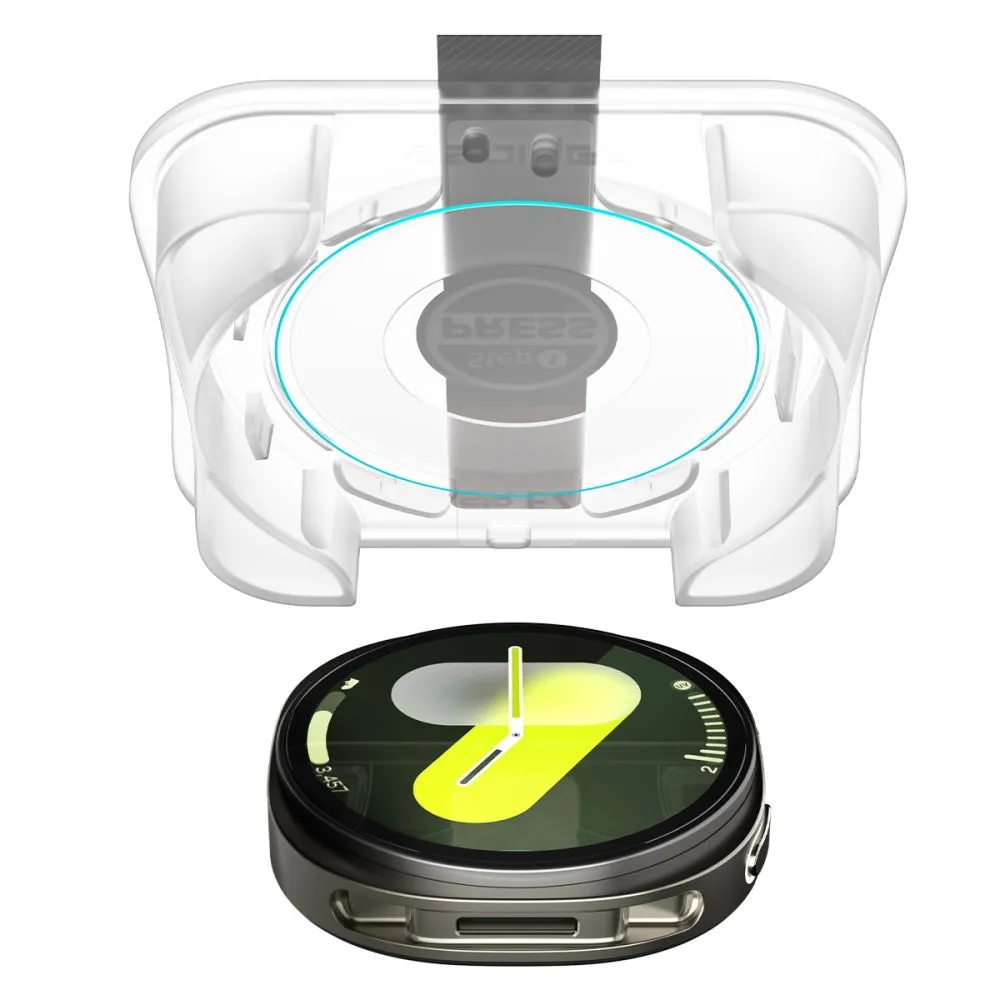 Samsung Galaxy Watch 9 viedpulksteņa aizsargstikls  SPIGEN GLAS.TR ”EZ-FIT” 2-PACK (44 MM)