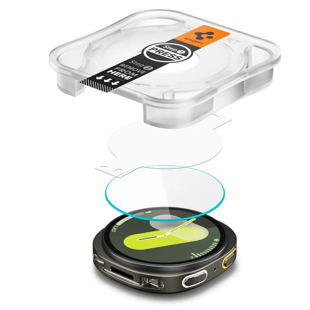 Samsung Galaxy Watch 9 viedpulksteņa aizsargstikls  SPIGEN GLAS.TR ”EZ-FIT” 2-PACK (40 MM)