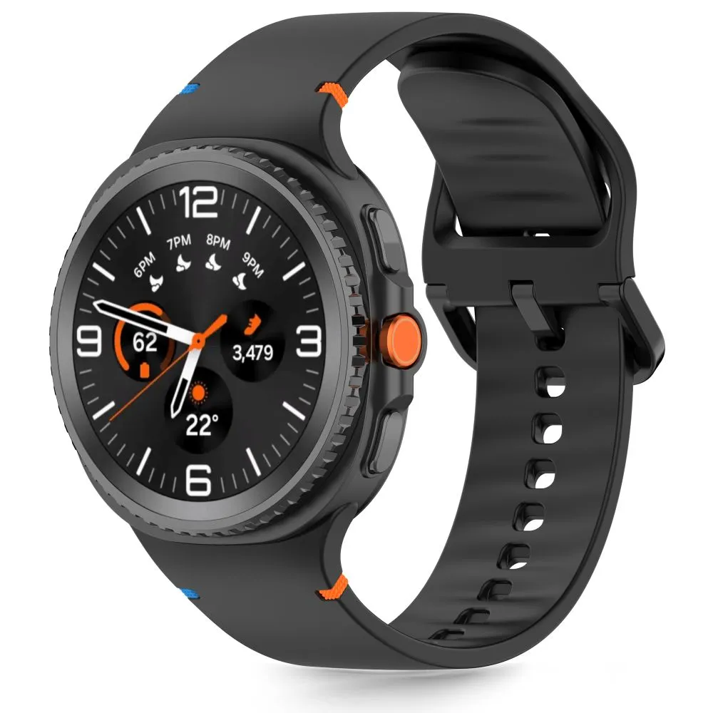 Samsung Galaxy Watch 9 Nutikellade rihmad must TECH-PROTECT SILICONE (40/44/46 MM)