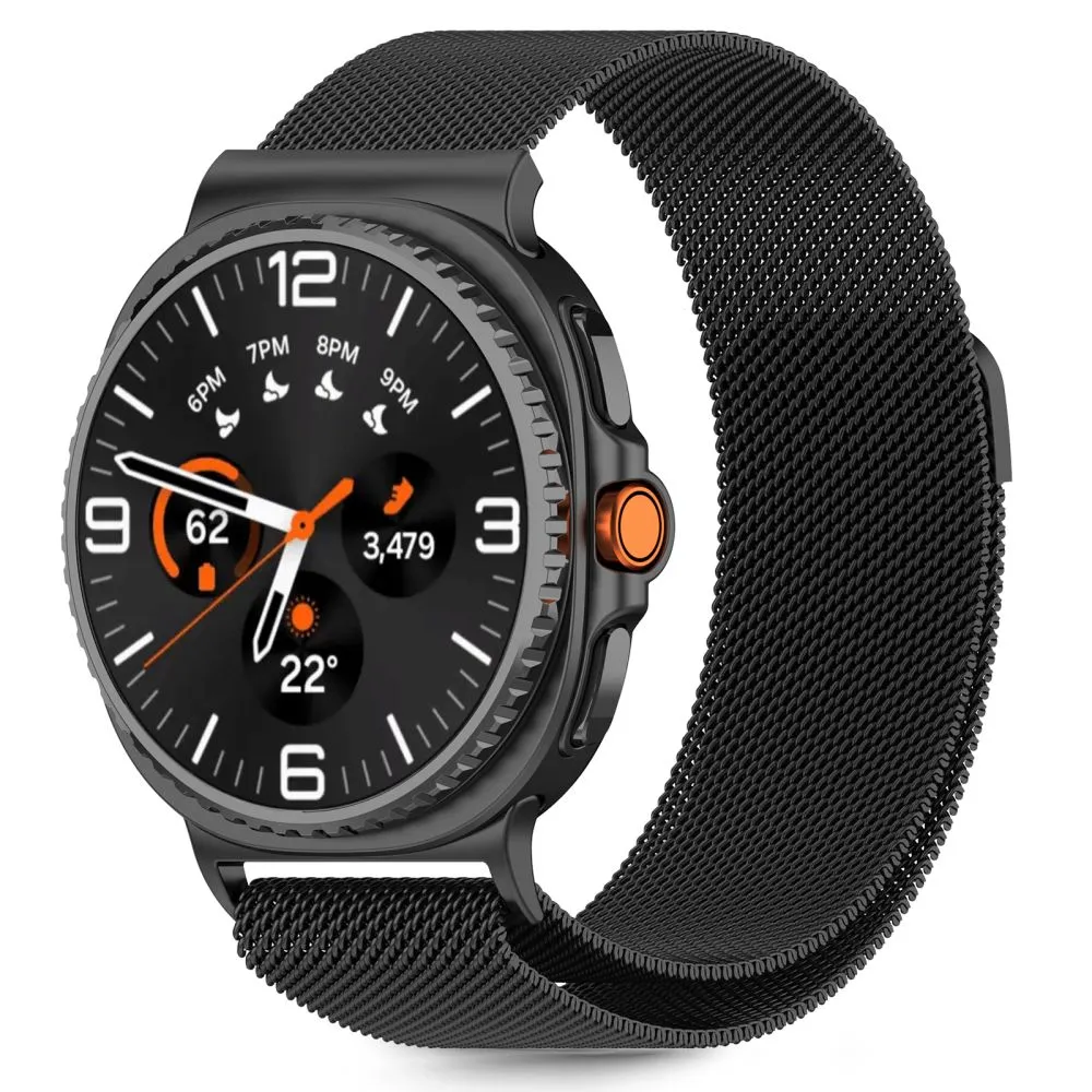 Samsung Galaxy Watch 9 Nutikellade rihmad must TECH-PROTECT MILANESEBAND (40/44/46 MM)