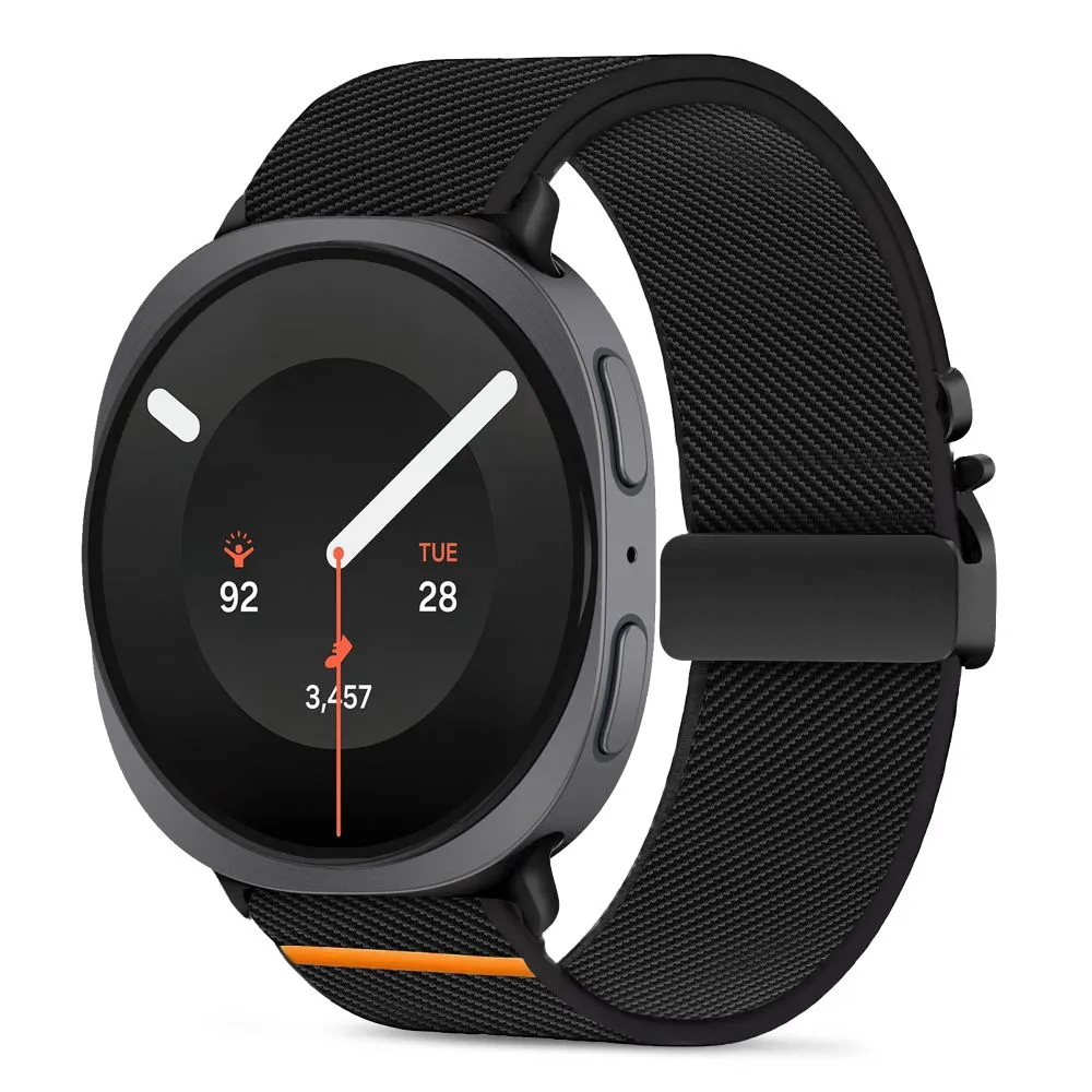 Samsung Galaxy Watch 9 Viedpulksteņu siksniņas melns TECH-PROTECT NYLON CLASP (40/44/46 MM)