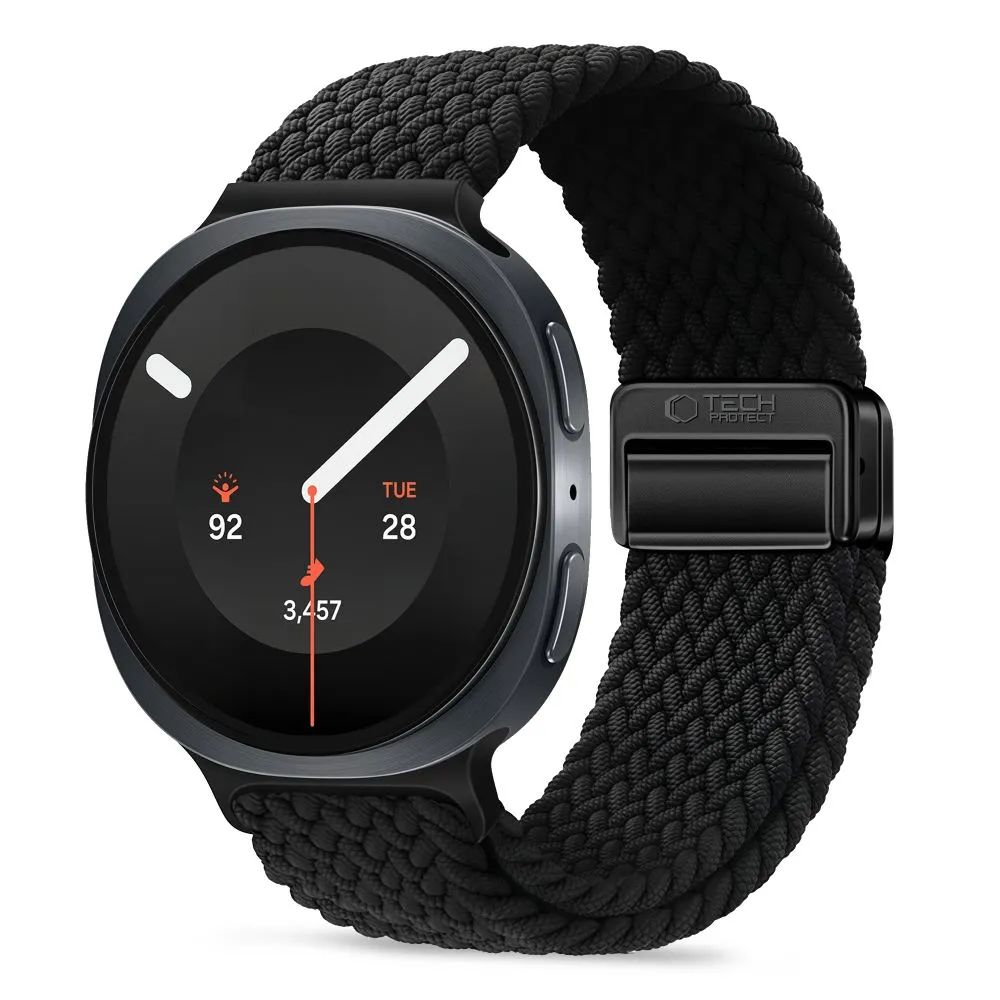Samsung Galaxy Watch 9 Nutikellade rihmad must TECH-PROTECT NYLONMAG (40/44/46 MM)