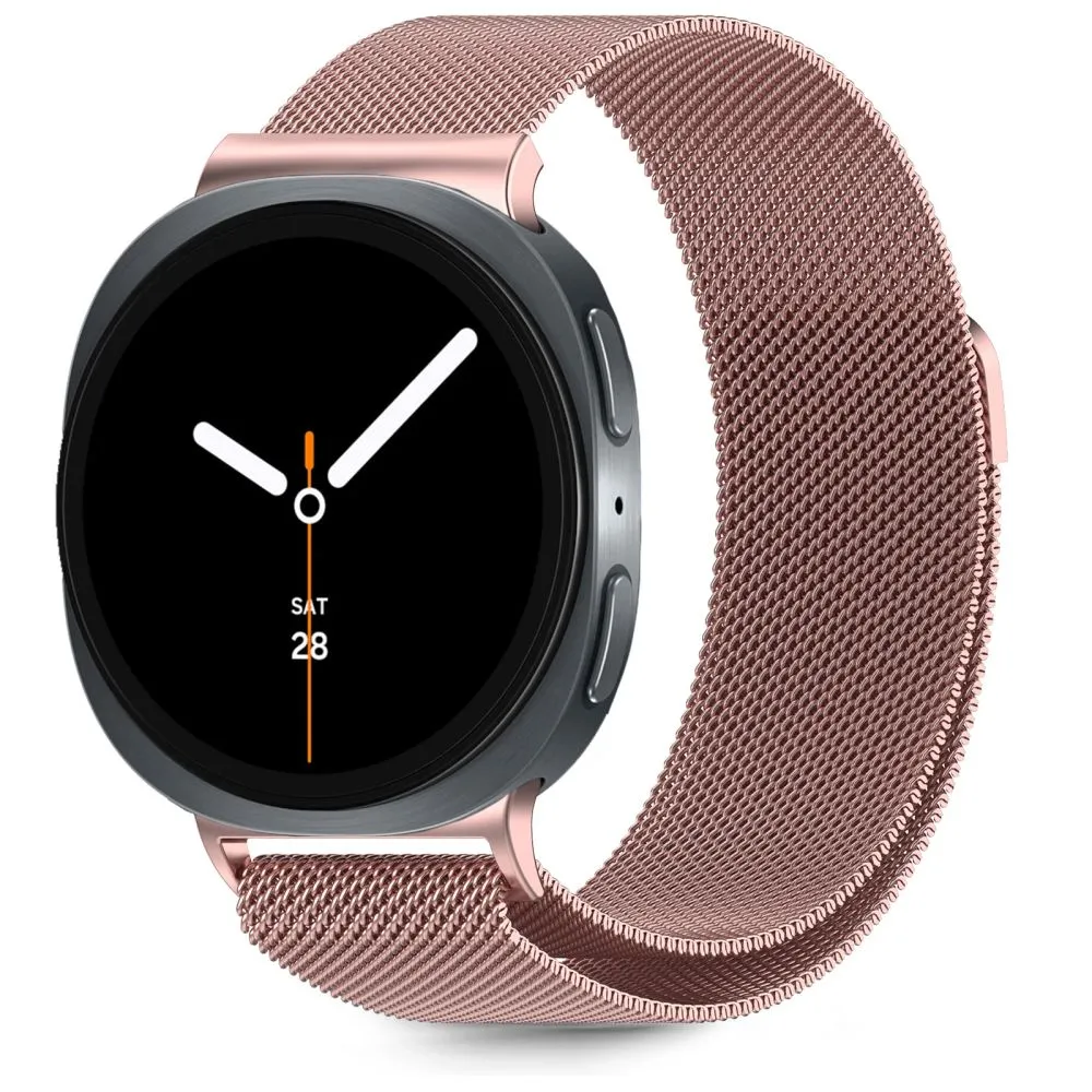 Samsung Galaxy Watch 9 Viedpulksteņu siksniņas rozā zelta TECH-PROTECT MILANESEBAND (40/44/46 MM)