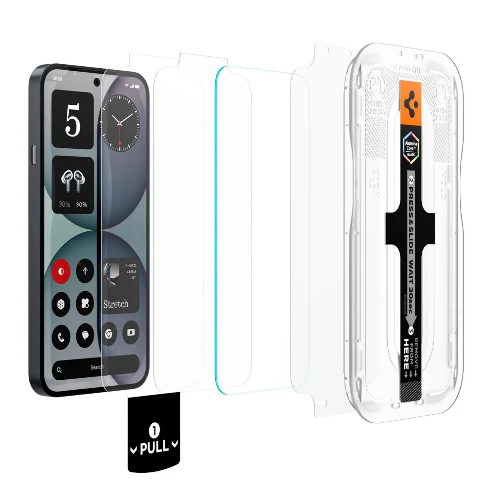 Nothing Phone 4A Ekraanikaitsed SPIGEN GLAS.TR EZ FIT PRO AC HD 2-PACK