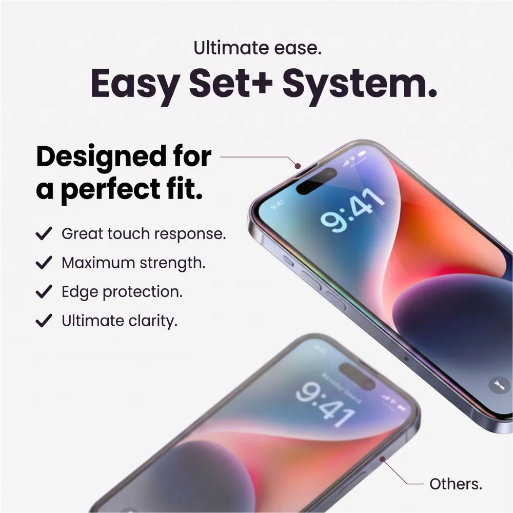 Apple iPhone 18 Pro Aizsargstikls  TECH-PROTECT EASY SET+ 3-PACK