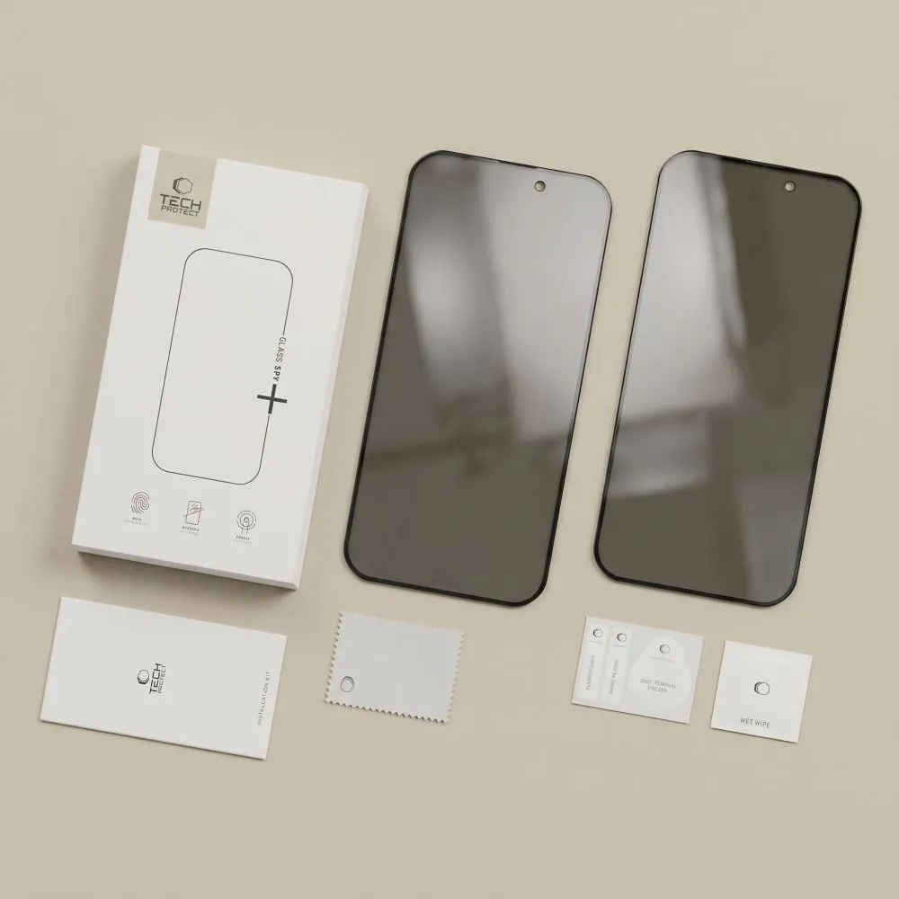 Apple iPhone 18 Pro skärmskydd  TECH-PROTECT GLASS SPY+ PRIVACY 2-PACK