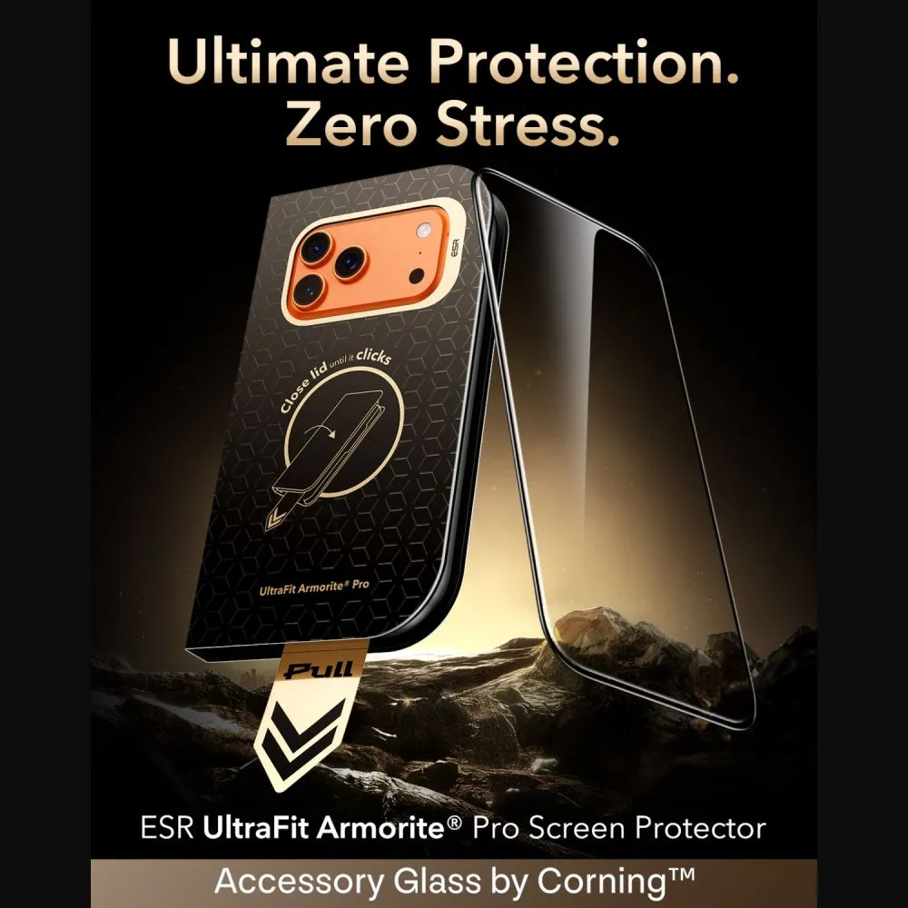 Apple iPhone 18 Pro skärmskydd  ESR ULTRAFIT ARMORITE PRO TEMPERED GLASS