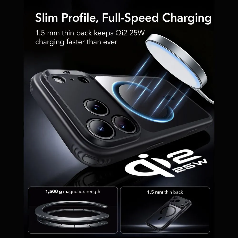 Apple iPhone 18 Pro Telefona vāciņš  ESR CLASSIC HYBRID MAGSAFE &amp TEMPERED GLASS