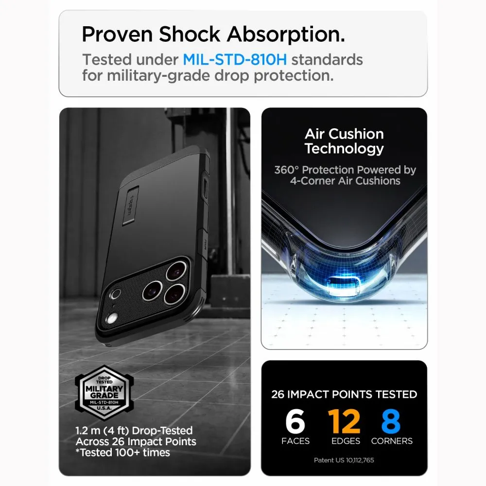Apple iPhone 18 Pro Telefona vāciņš melns SPIGEN TOUGH ARMOR T MAGSAFE
