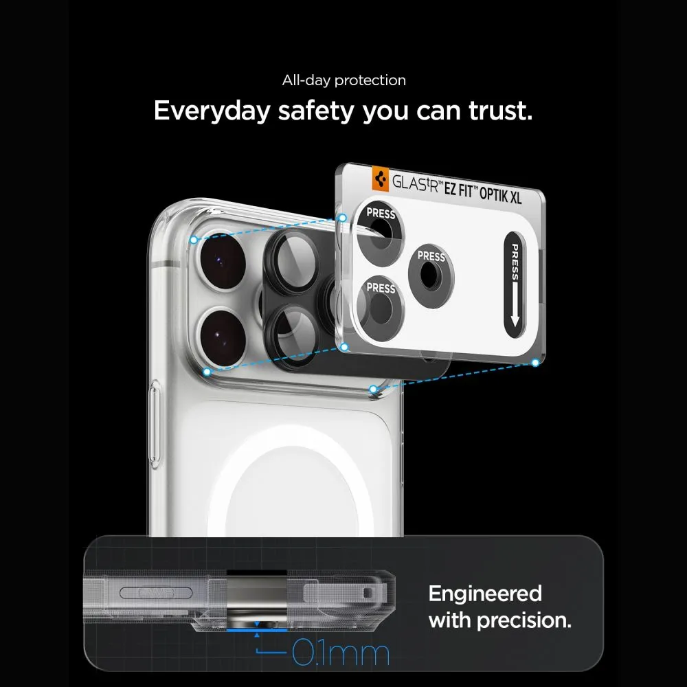 Apple iPhone 18 Pro Aizsargstikls  SPIGEN OPTIK PRO XL GLAS.TR EZ FIT CAMERA PROTECTOR