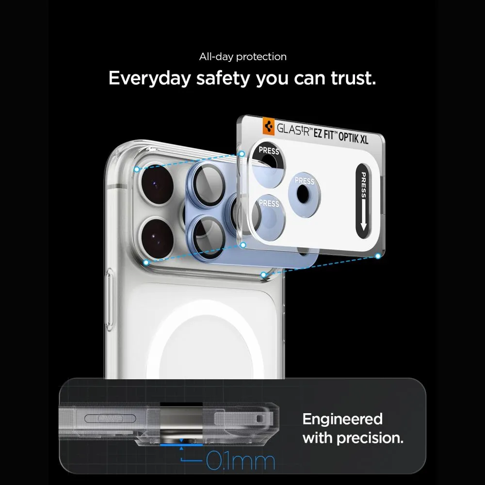 Apple iPhone 18 Pro Aizsargstikls  SPIGEN OPTIK PRO XL GLAS.TR EZ FIT CAMERA PROTECTOR