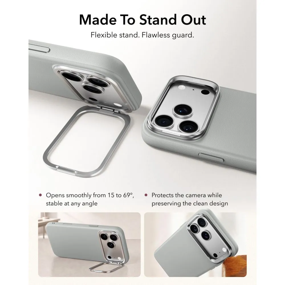 Apple iPhone 18 Pro Telefona vāciņš  ESR LEATHER KICKSTAND MAGSAFE