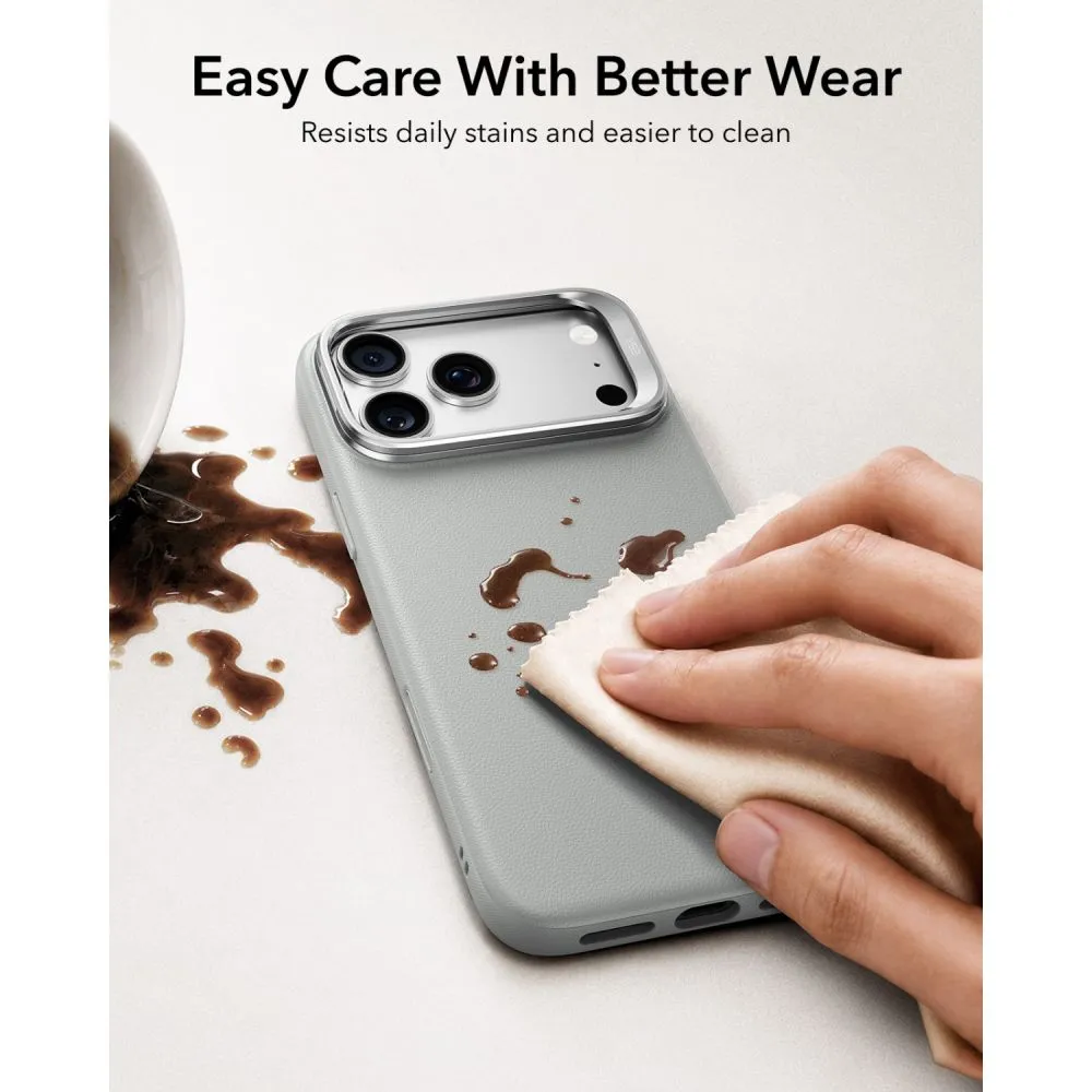 Apple iPhone 18 Pro Telefona vāciņš  ESR LEATHER KICKSTAND MAGSAFE