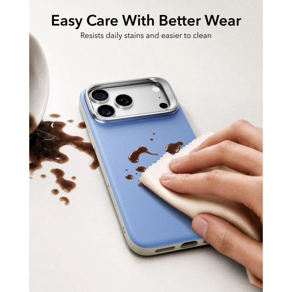 Apple iPhone 18 Pro Telefona vāciņš ESR LEATHER KICKSTAND MAGSAFE