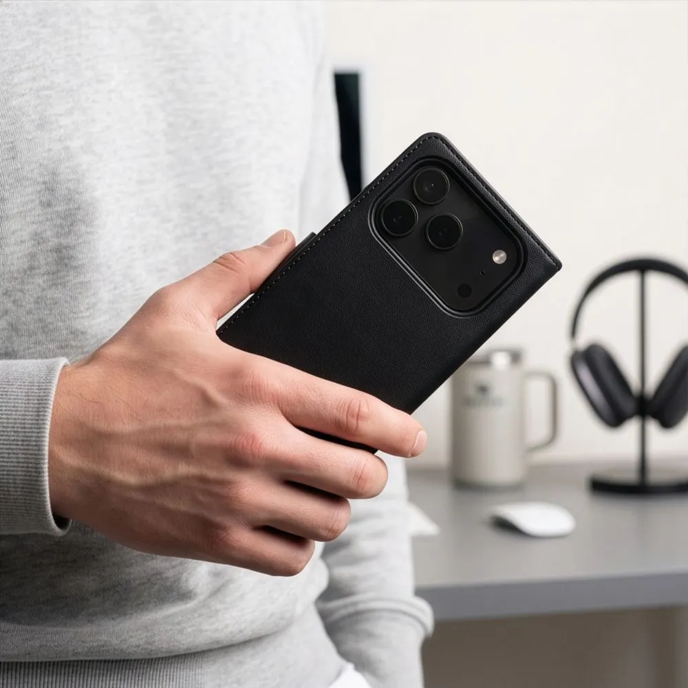 Apple iPhone 18 Pro Telefona maciņš melns TECH-PROTECT WALLET MAGSAFE