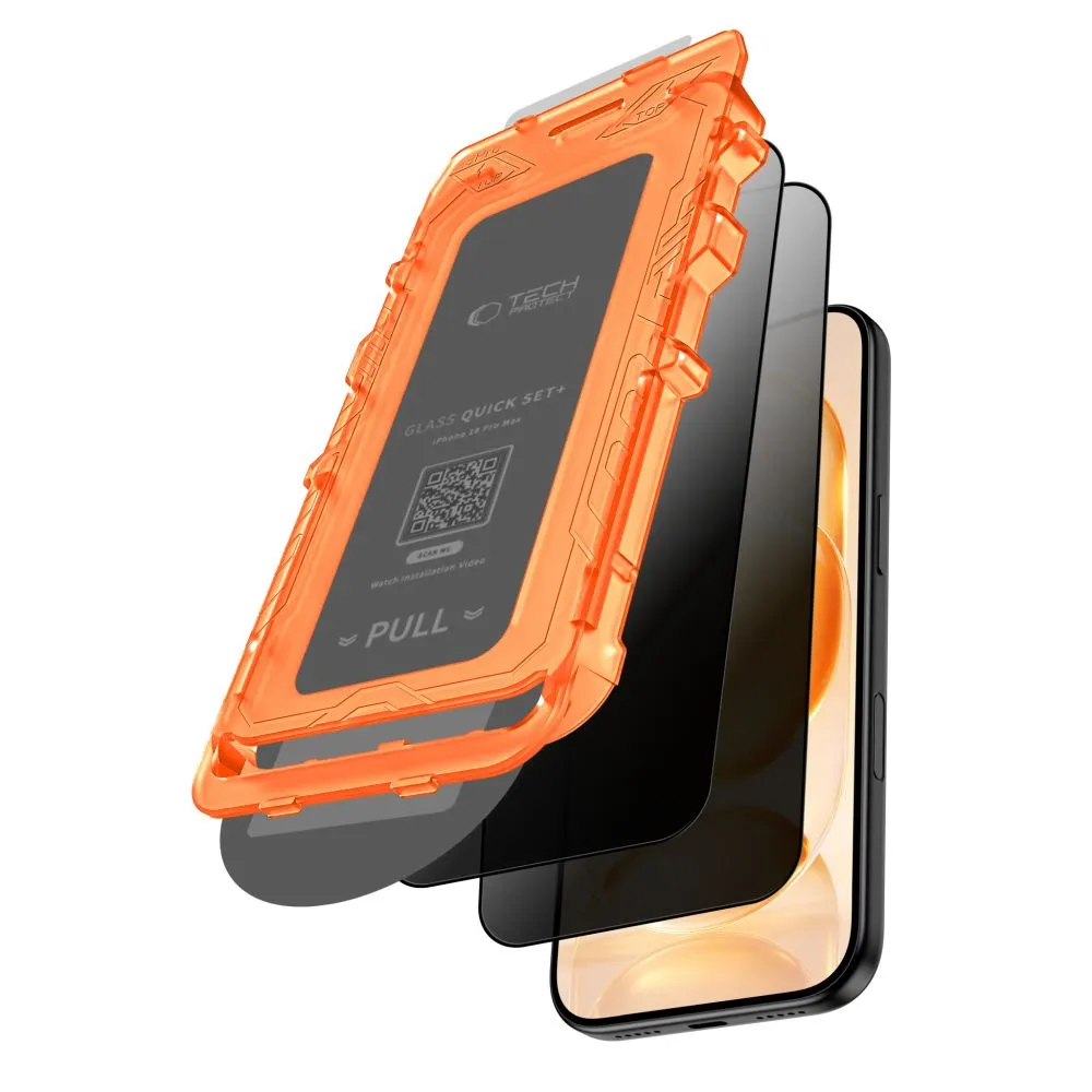 Apple iPhone 18 Pro Aizsargstikls  TECH-PROTECT QUICK SET SPY+ PRIVACY 2-PACK