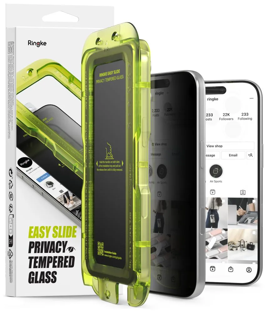 Apple iPhone 18 Pro skärmskydd RINGKE EASY SLIDE PRIVACY 2-PACK