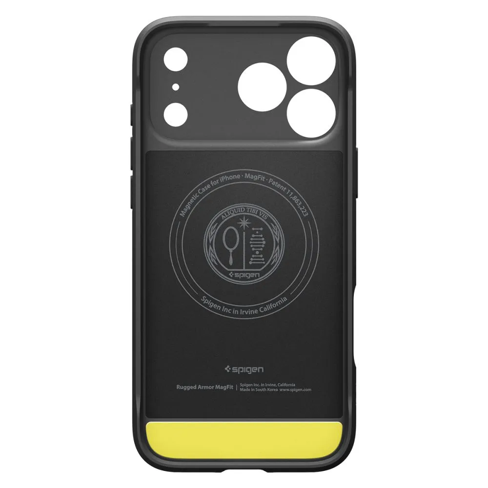 Apple iPhone 18 Pro Telefona vāciņš melns SPIGEN RUGGED ARMOR MAGSAFE