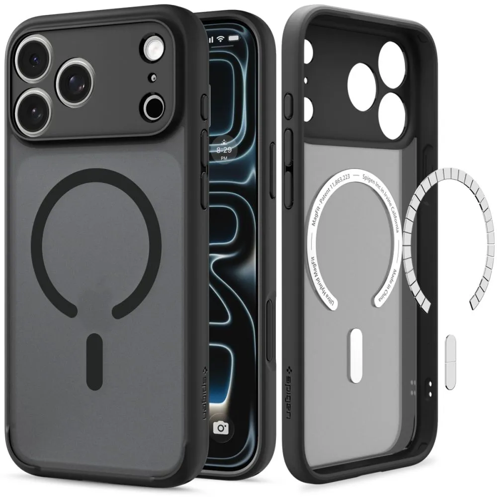 Apple iPhone 18 Pro Telefona vāciņš melns SPIGEN ULTRA HYBRID MAGSAFE