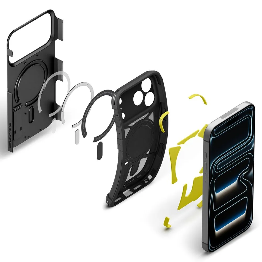 Apple iPhone 18 Pro Telefona vāciņš melns SPIGEN TOUGH ARMOR T MAGSAFE