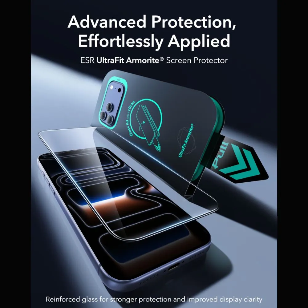 Apple iPhone 18 Pro Max skärmskydd  ESR ULTRAFIT ARMORITE TEMPERED GLASS 2-PACK