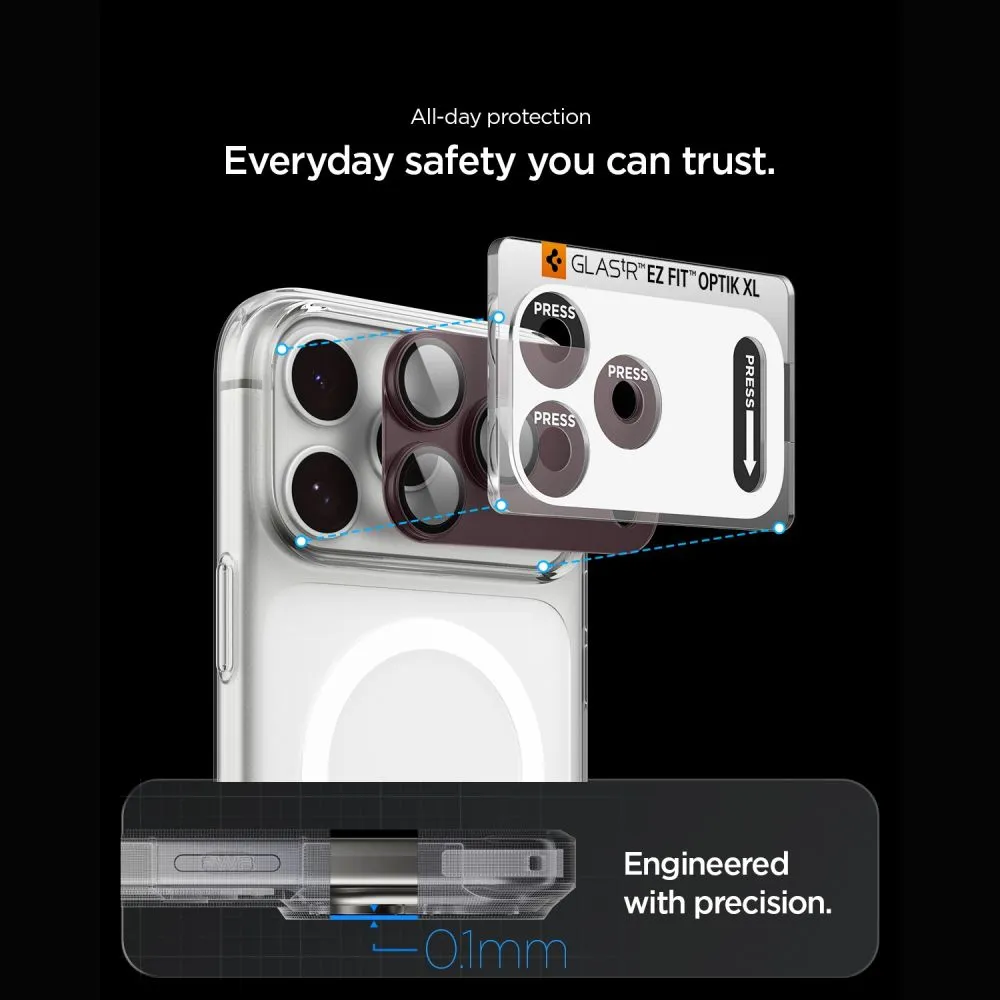 Apple iPhone 18 Pro Max Aizsargstikls SPIGEN OPTIK PRO XL GLAS.TR EZ FIT CAMERA PROTECTOR