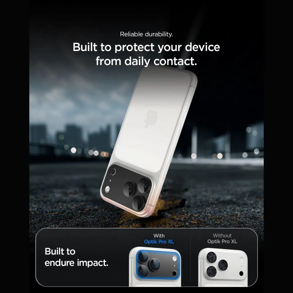 Apple iPhone 18 Pro Max skärmskydd  SPIGEN OPTIK PRO XL GLAS.TR EZ FIT CAMERA PROTECTOR