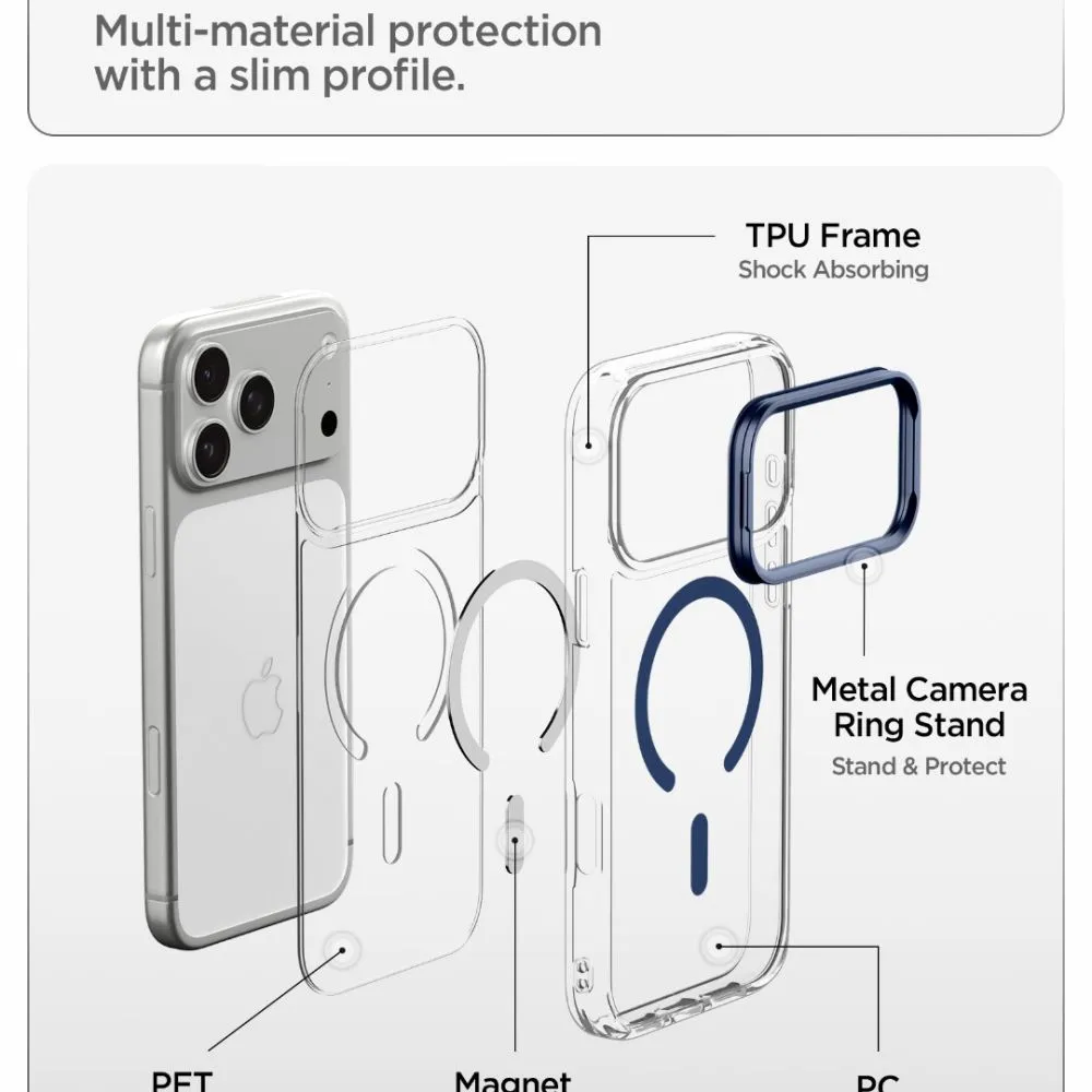 Apple iPhone 18 Pro Max Telefona vāciņš  SPIGEN ULTRA HYBRID OPTIK S MAGSAFE
