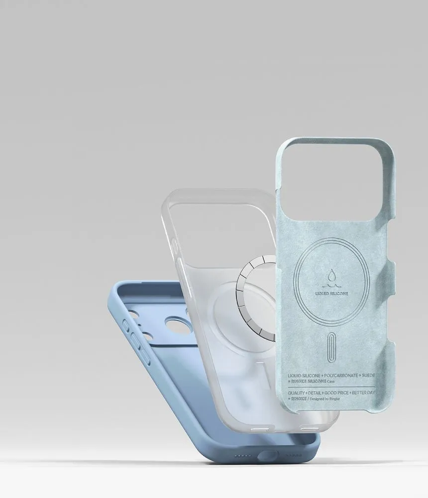 Apple iPhone 18 Pro Max Telefona vāciņš zils RINGKE SILICONE MAGNETIC MAGSAFE
