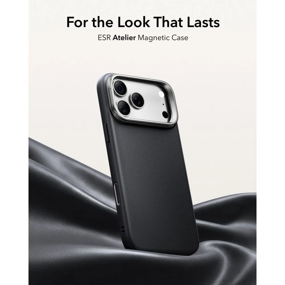 Apple iPhone 18 Pro Max Telefona vāciņš ESR LEATHER KICKSTAND MAGSAFE