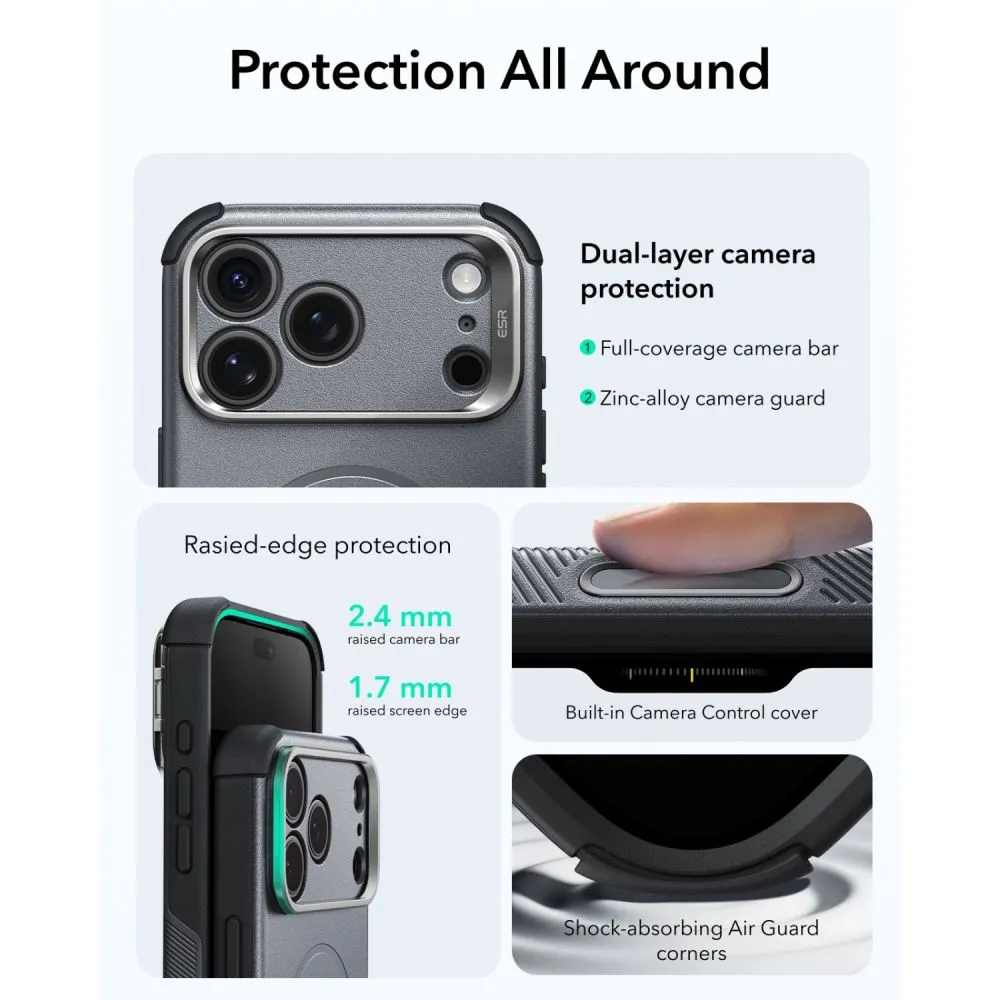 Apple iPhone 18 Pro Max Telefona vāciņš  ESR CYBER TOUGH KICKSTAND MAGSAFE