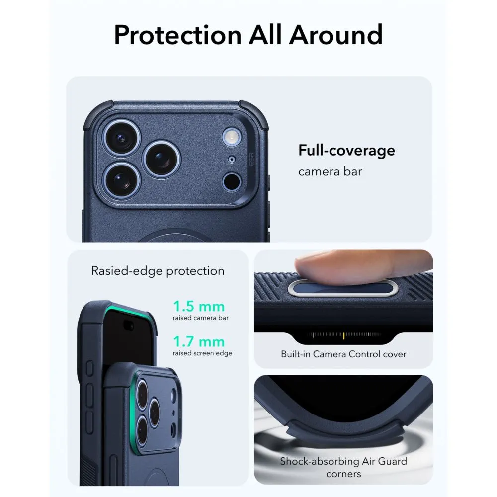 Apple iPhone 18 Pro Max Telefona vāciņš ziloņkaula balts ESR CYBER TOUGH MAGSAFE