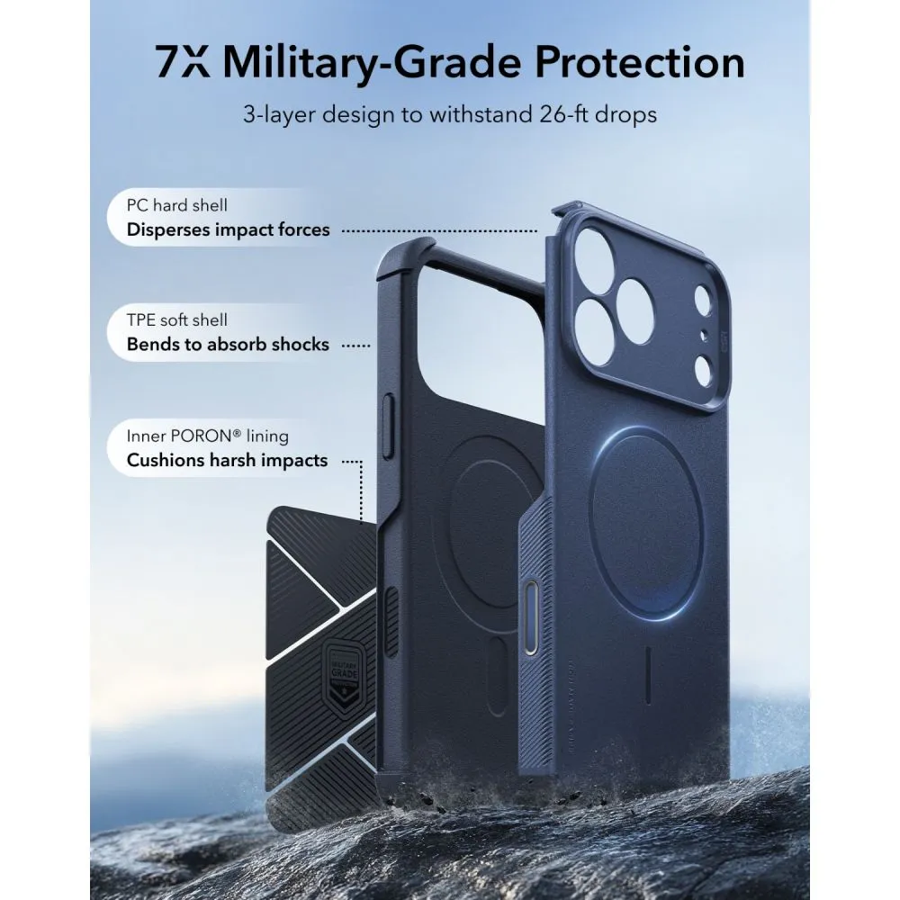 Apple iPhone 18 Pro Max Telefona vāciņš ziloņkaula balts ESR CYBER TOUGH MAGSAFE