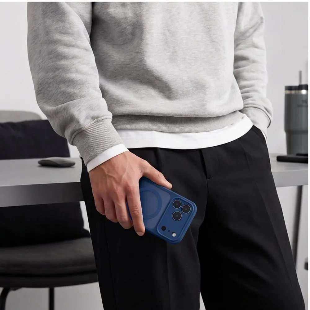 Apple iPhone 18 Pro Max Telefona vāciņš zils TECH-PROTECT BASICMAG MAGSAFE