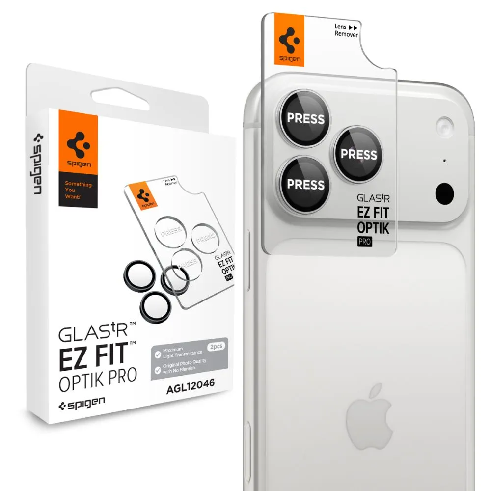 Apple iPhone 18 Pro Max Aizsargstikls SPIGEN OPTIK PRO GLAS.TR EZ FIT CAMERA PROTECTOR 2-PACK