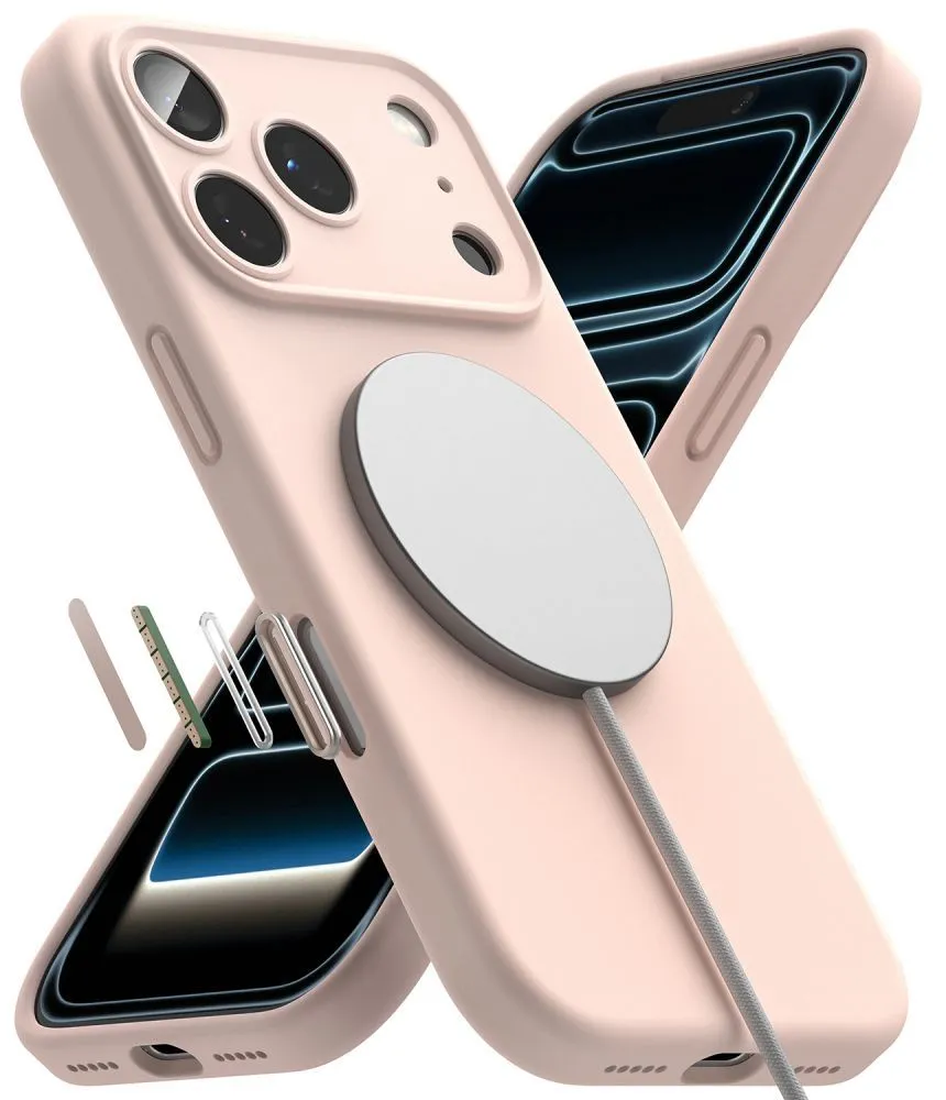 Apple iPhone 18 Pro Max skal rosa RINGKE SILICONE MAGNETIC MAGSAFE