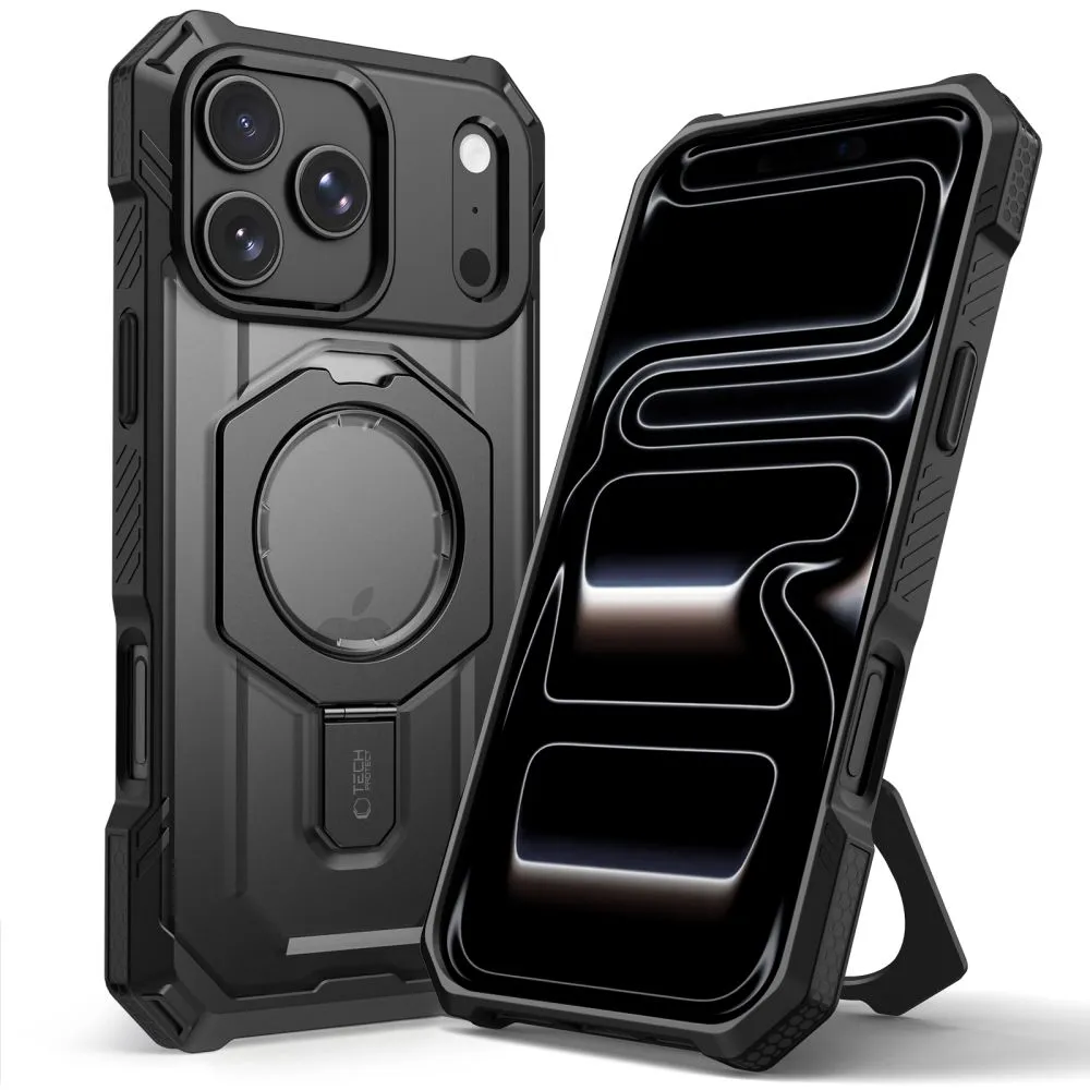 Apple iPhone 18 Pro Max Telefona vāciņš melns TECH-PROTECT MAGFORCE MAGSAFE