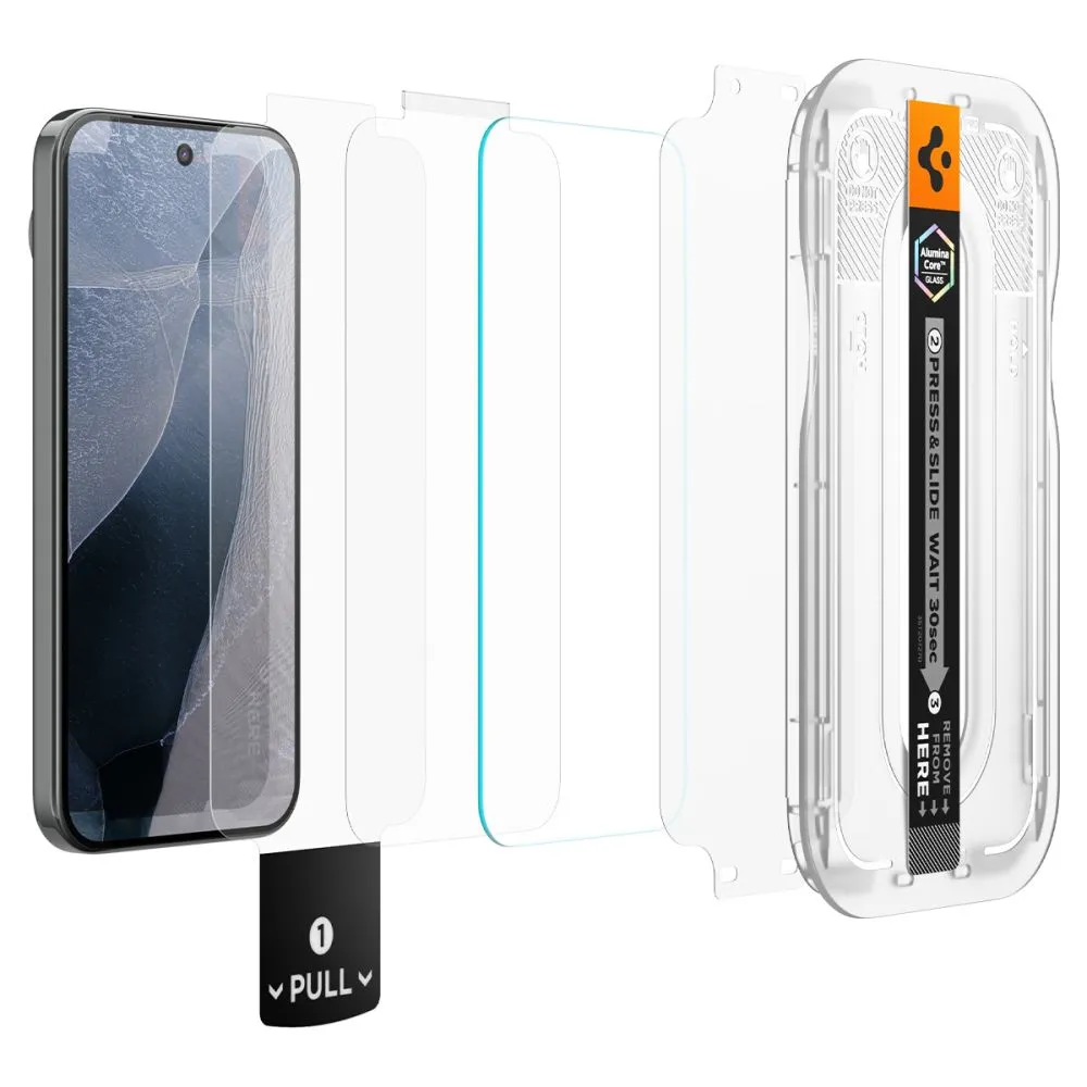 Google Pixel 11 Pro XL Aizsargstikls  SPIGEN GLAS.TR EZ FIT PRO AC 2-PACK