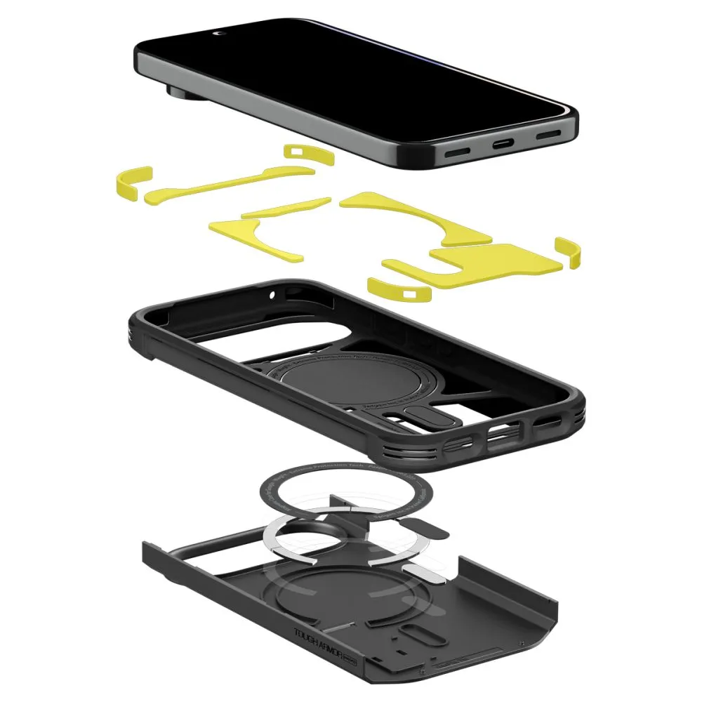 Google Pixel 11 Pro XL Telefona vāciņš melns SPIGEN TOUGH ARMOR MAG MAGSAFE